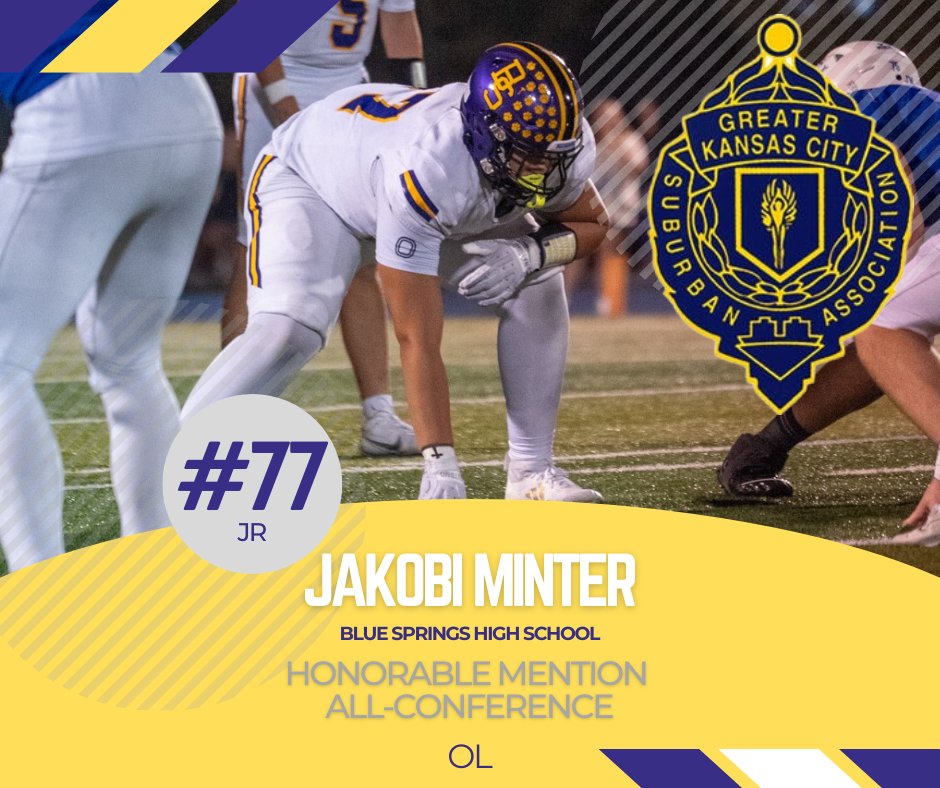 Jakobi Minter
Honorable Mention Team All-Suburban Gold
Offensive Line

It's an exciting time to be a Wildcat!!!!!
<a href="/JakobiMinty77/">Jakobi Minter</a> <a href="/JJPaul53/">Jed Paulsen</a> #homegrown