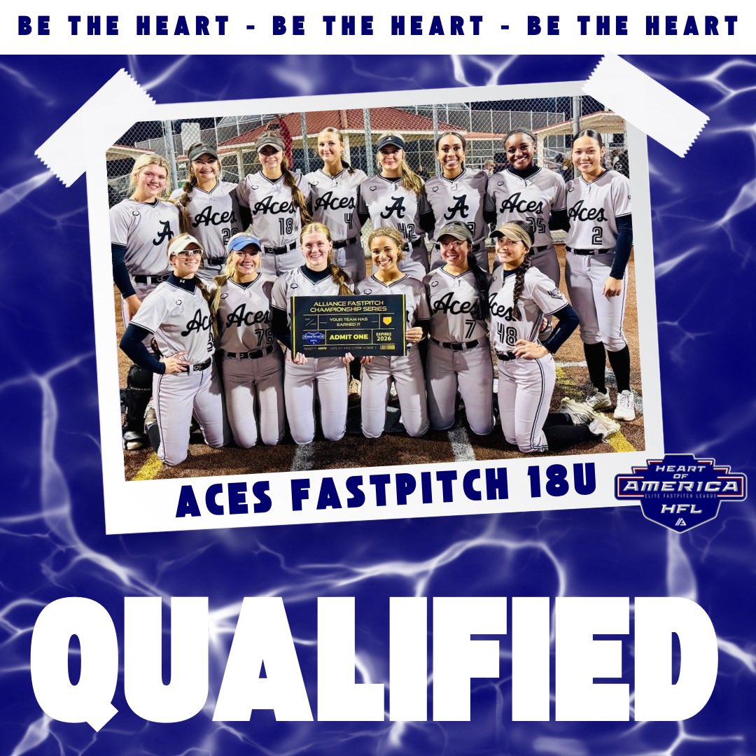 Aces 18U punched their ticket to AFCS this summer in Indiana! Undefeated weekend! Bats were on fire!! 

▪️5-4 win vs Indiana Magic Gold Moore-Neace
▪️21-0 win vs Athletics Jendro 
▪️18-2 win vs St. Louis Chaos Gentile
▪️12-3 win vs KC Rebels 18U National