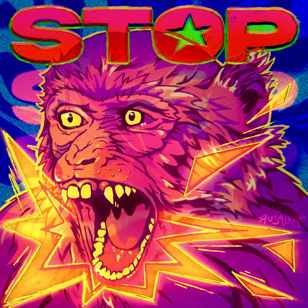 𝐒𝐓𝐎𝐏 ‼️
I should draw more monkeys, it’s fun ⚠️
#csp #illustration #monkey #monkeys #monkeyart