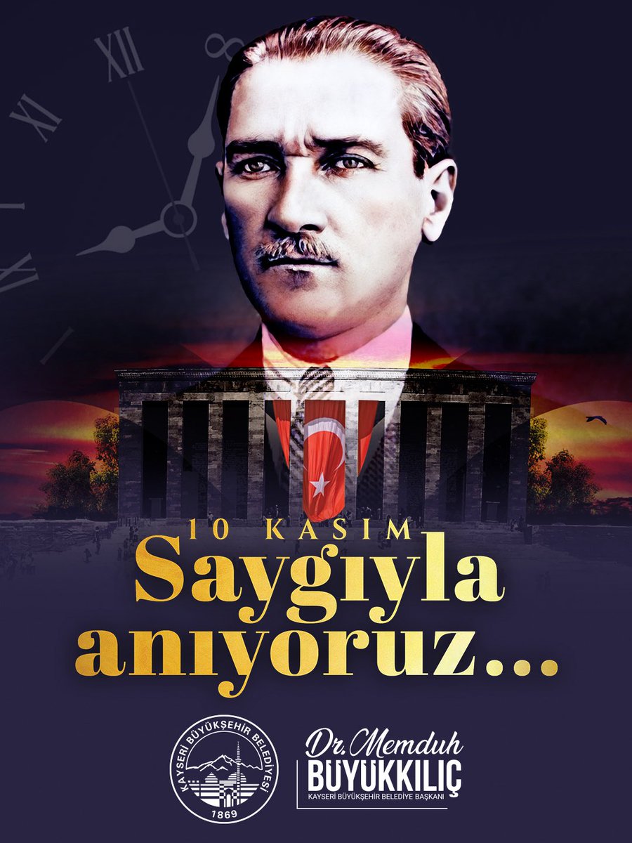 Cumhuriyetimizin kurucusu Gazi Mustafa Kemal Atatürk’ü, ebediyete intikalinin 87. yıl dönümünde rahmetle ve saygıyla anıyorum. 
#10Kasım
