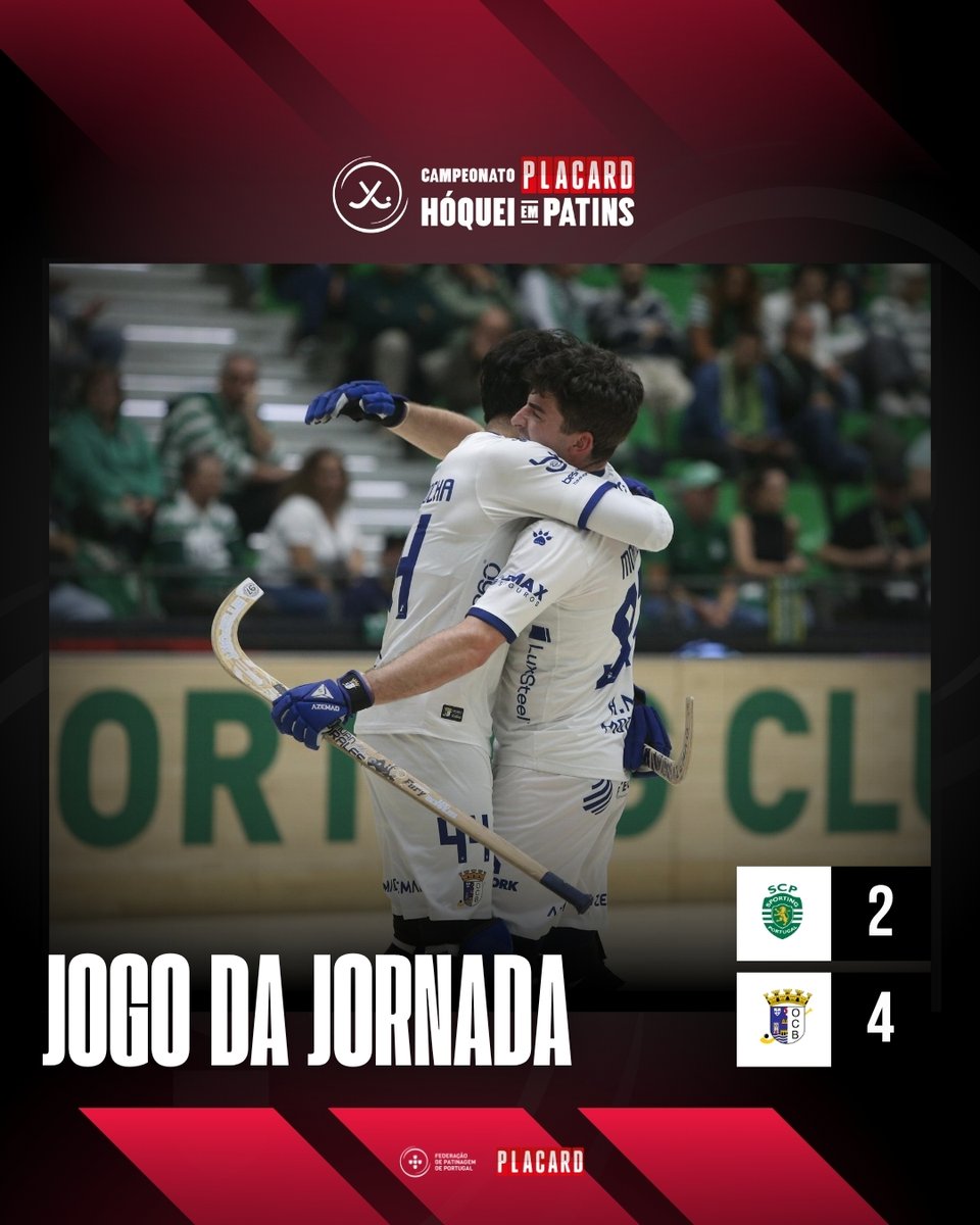 OficialFPP's tweet photo. 🏑 OC Barcelos vence o Sporting CP no arranque da 5ª jornada do #CampeonatoPlacardHP.
#HóqueiEmPatins #CasaDaPatinagem #PortugalSobreRodas #Placard #EfficiencyMatch https://t.co/pzgngTvi7c