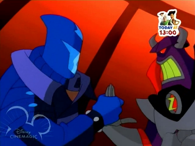 Disney_Wiki's tweet image. Today marks the 25th anniversary of the #BuzzLightyearOfStarCommand episode, &quot;Star Crossed&quot;, written by @Greg_Weisman and directed by Victor Cook.
When Brain Pod #57 defects to Star Command, Zurg hires Romac, a bounty hunter - and Mira&apos;s ex-boyfriend - to bring him in.