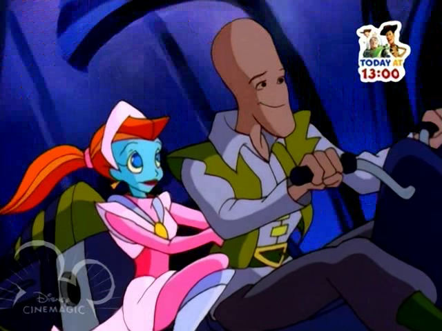 Disney_Wiki's tweet image. Today marks the 25th anniversary of the #BuzzLightyearOfStarCommand episode, &quot;Star Crossed&quot;, written by @Greg_Weisman and directed by Victor Cook.
When Brain Pod #57 defects to Star Command, Zurg hires Romac, a bounty hunter - and Mira&apos;s ex-boyfriend - to bring him in.