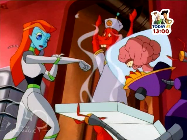 Disney_Wiki's tweet image. Today marks the 25th anniversary of the #BuzzLightyearOfStarCommand episode, &quot;Star Crossed&quot;, written by @Greg_Weisman and directed by Victor Cook.
When Brain Pod #57 defects to Star Command, Zurg hires Romac, a bounty hunter - and Mira&apos;s ex-boyfriend - to bring him in.