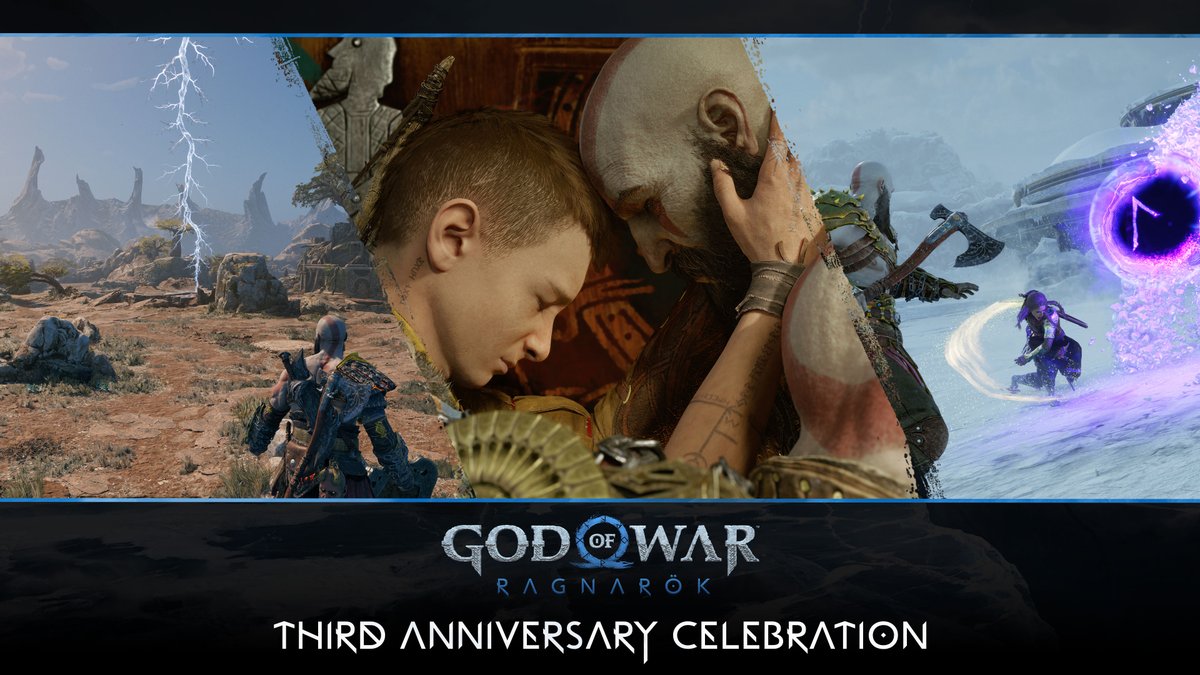 SonySantaMonica's tweet image. Wrap up our God of War Ragnarök 3rd Anniversary trios celebration with our final prompt: the pillars at the heart of our games.

Share your favorite photos that embody one of the following (or all three if you want a challenge!) and we&apos;ll reshare a few of our favs throughout the…