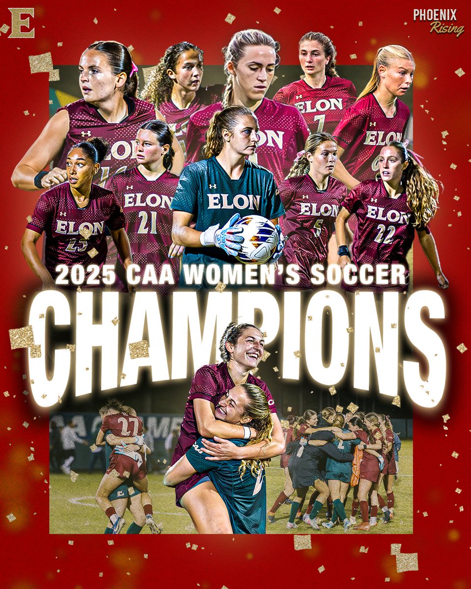 YOUR 2025 CAA WOMEN'S SOCCER CHAMPIONS!!!!

#PhoenixRising | #EUWSOC.  .