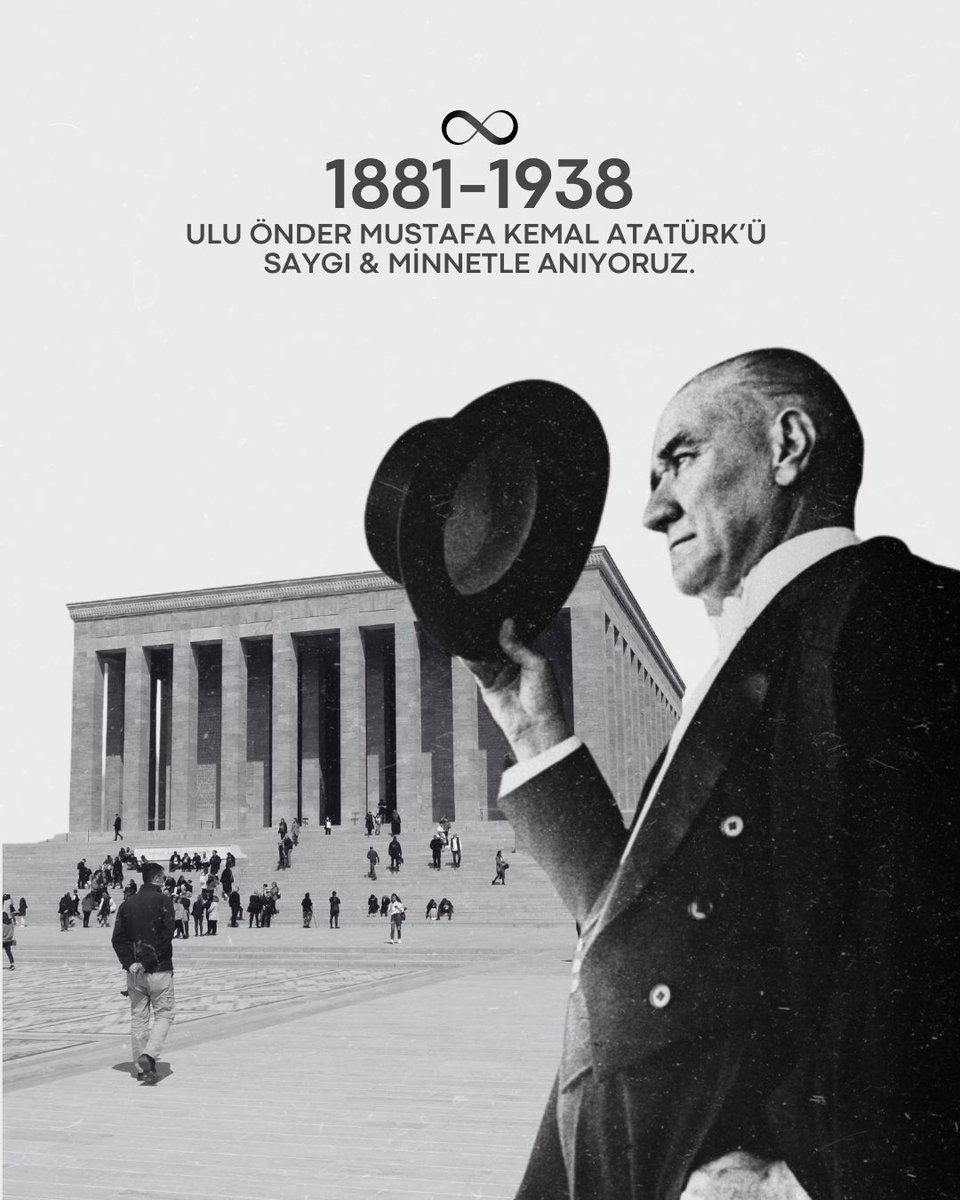 Ulu Önder Mustafa Kemal Atatürk’ü saygı, sevgi ve rahmetle anıyoruz. 

10 KASIM 193∞🥀