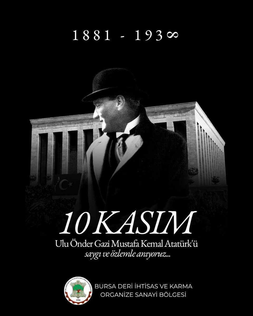 Bugün 10 Kasım. Ulu Önder Mustafa Kemal Atatürk"ün aramızdan bedenen ayrılışının 87. yıl dönümü. Evet bedenen bir ayrılış bu. Zira o idealleriyle, düşünceleriyle ve bize kazandırdıkları ile 87 yıldır aramızda. Nice yıllar da aramızda olmaya devam edecek.