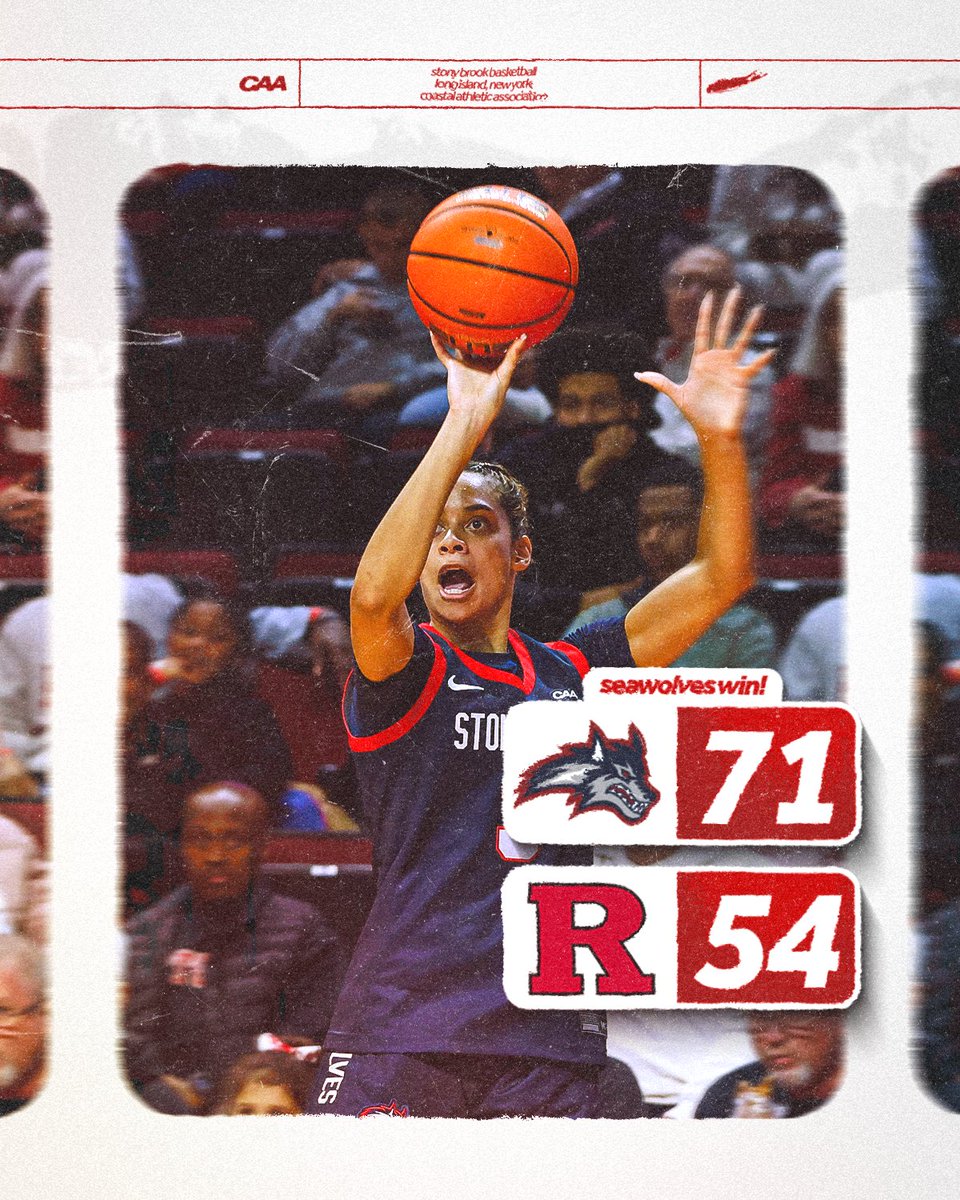 Stony Brook has secured its 3rd ever win over a Big Ten opponent!👏👏👏

🌊🐺 x #CAAHoops