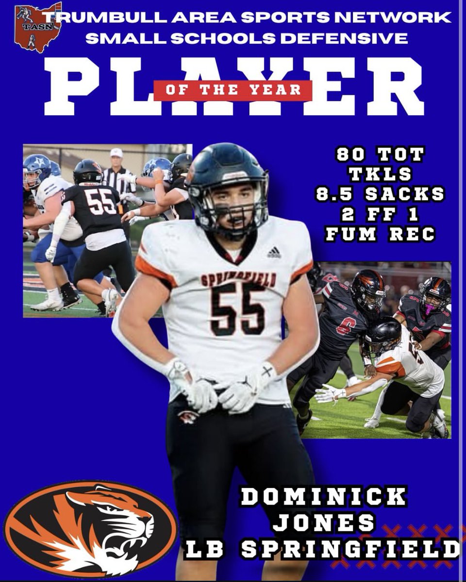 domjones55's tweet photo. Very Thankful to be name Trumbull Area Sports Network Defensive player of the year! https://t.co/NLLTmVySlc