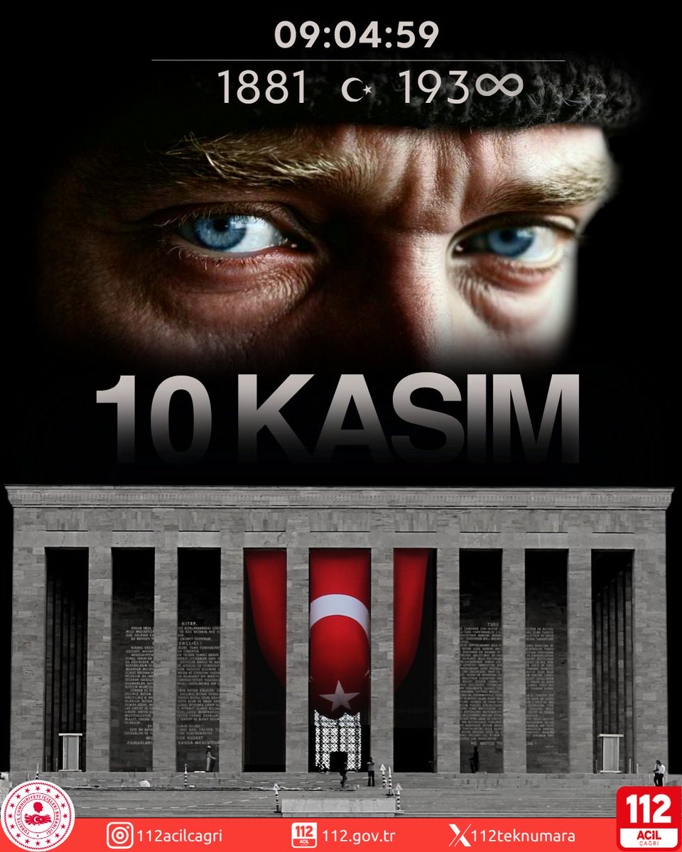 Cumhuriyetimizin kurucusu Gazi Mustafa Kemal Atatürk’ü ebediyete irtihal yıldönümünde rahmet, saygı ve minnetle anıyoruz. <a href="/TC_icisleri/">T.C. İçişleri Bakanlığı</a> <a href="/edirne_valiligi/">Edirne Valiliği</a> <a href="/112teknumara/">112 Acil Çağrı Merkezleri</a>