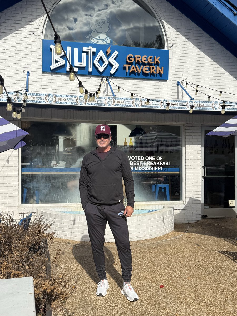 Breakfast at Bluto’s this morning. 
Great food, atmosphere, and service. 
A must do while in Starkville.