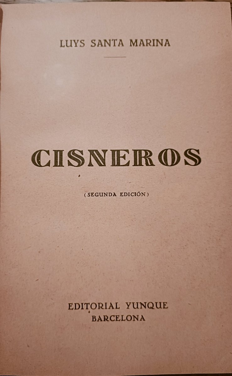 El 8 de noviembre de 1517 fallecía el Cardenal CISNEROS. Recientemente (por la Asociación Luz de Trento) se ha reeditado la biografía escrita (1933) por LUYS SANTA MARINA.

Yo soy orgulloso propietario de una segunda edición.