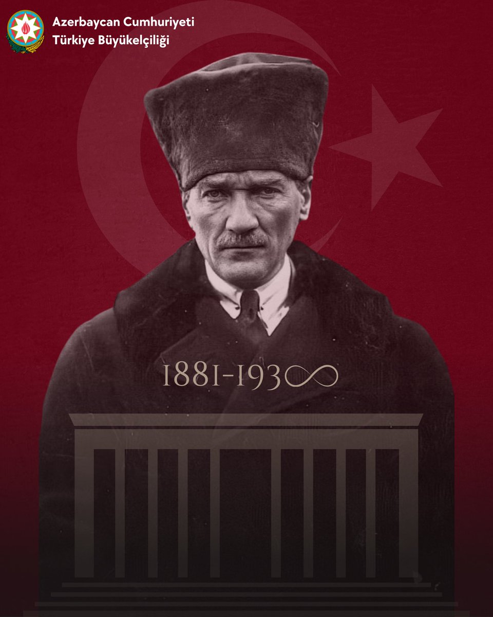 Kardeş Türkiye Cumhuriyeti’nin kurucusu, Ulu Önder Gazi Mustafa Kemal Atatürk’ü vefatının 87. yılında saygı, rahmet ve minnetle anıyoruz.

#10Kasım