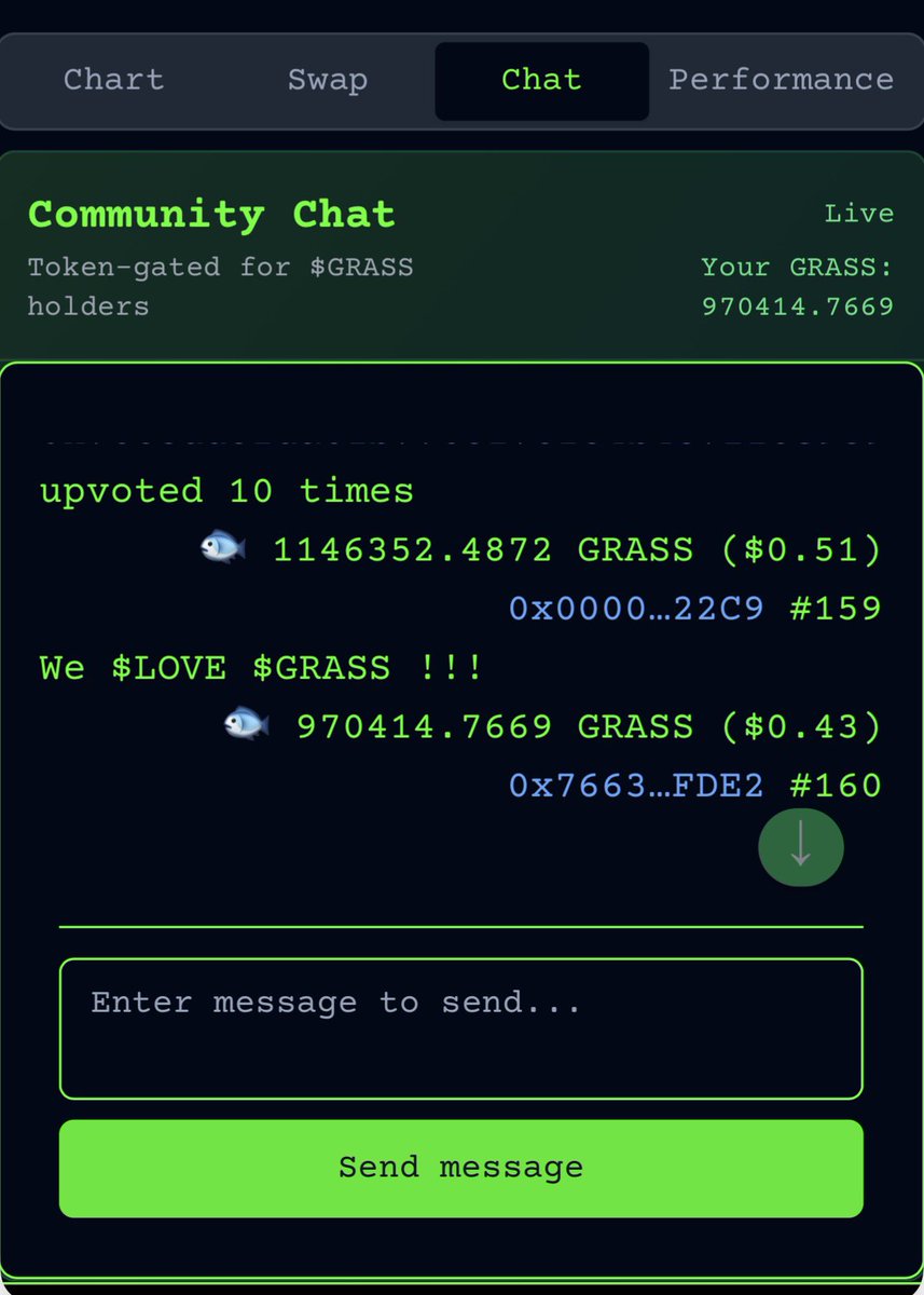 <a href="/netprotocolapp/">Net Protocol</a> is so much fun you can upvote your favorite projects then leave $LOVE notes on their pages! Here is some of my favorite <a href="/base/">Base</a> tokens $GRASS $BURGERS and $KAREN chat screenshots! <a href="/Karen_Onchain/">Karen Onchain</a> <a href="/grass_on_base/">GRASS on base</a> <a href="/BurgersOnBase/">$Burgers on Base</a>