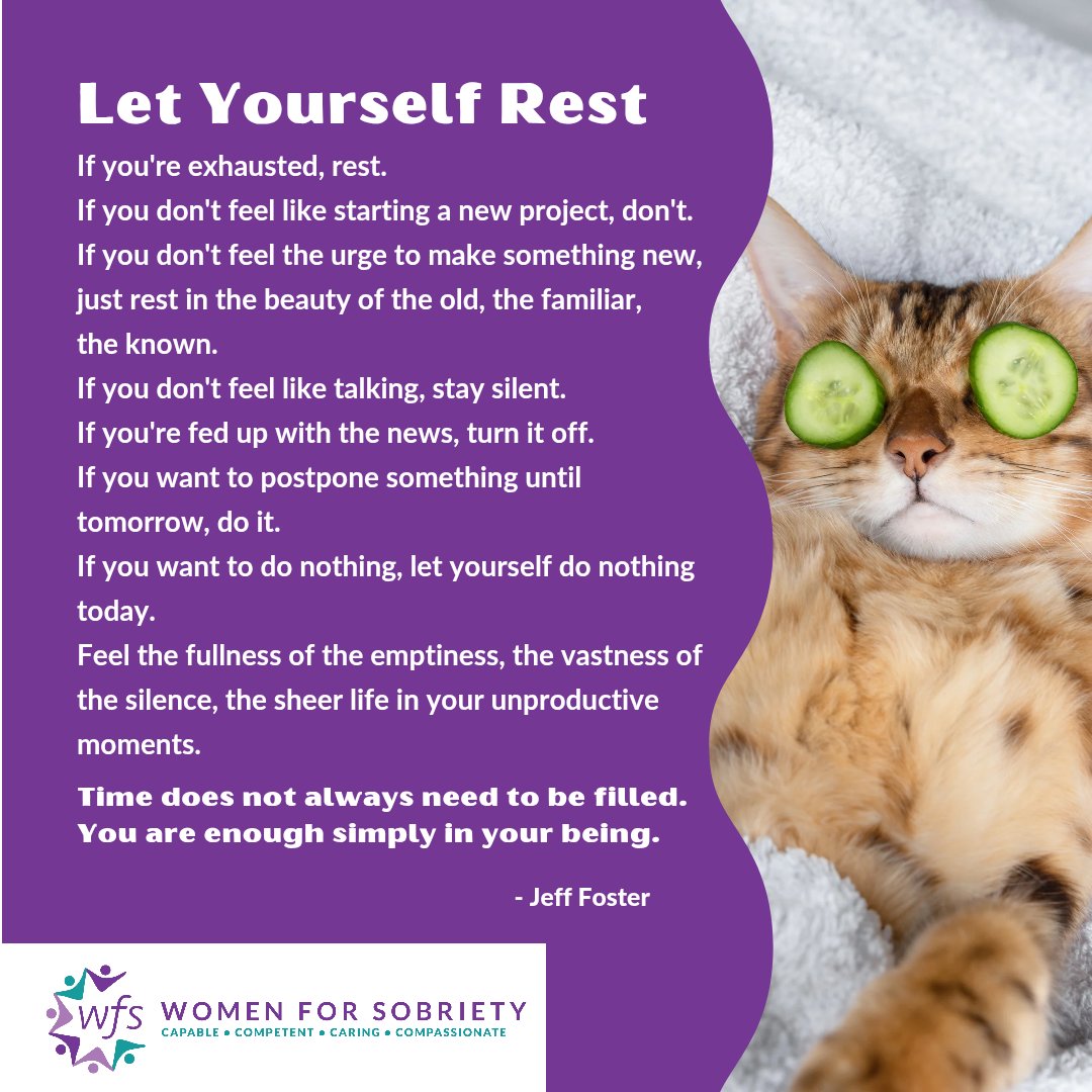 The fundamental object of life is emotional and spiritual growth. 
Daily I put my life into a proper order,  knowing which are the priorities. 
#WFS #NewLifeProgram #Statement8
#WomenForSobriety
For more info: linktr.ee/wfsinc