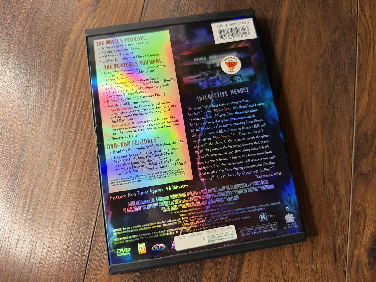 the4kCollectivE's tweet photo. I’ve been back into the snapper case collection and here’s another beautiful one. Again New Line Platinum Series. Final Destination. Love the holofoil on this one. And another fold out one too. 

#NewLinePlatinumSeries #FinalDestination #DVD #SnapCase #SnapperCase @newlinecinema https://t.co/BNAWf4lXU2
