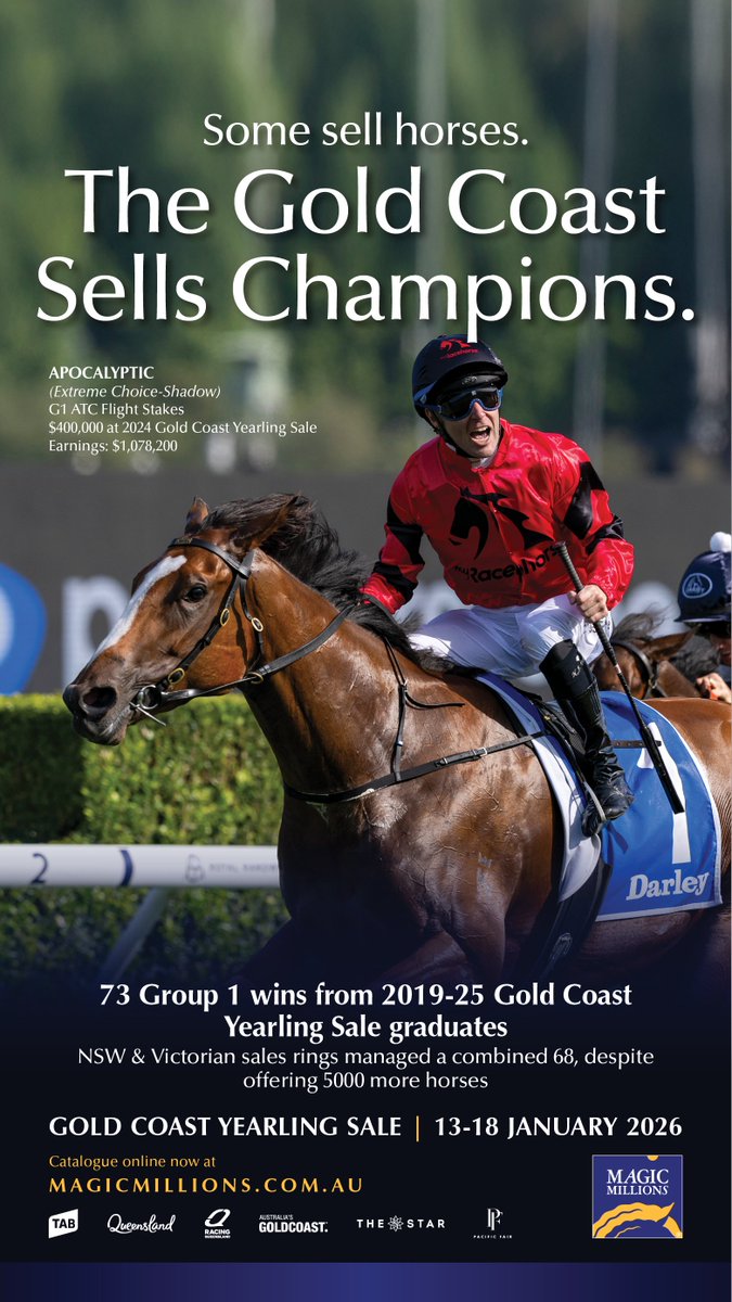 🪄 The Gold Coast Sells Champions 🪄

<a href="/mmsnippets/">Magic Millions</a> catalogue now live!

👉 magicmillions.com.au/calendar/2026-…