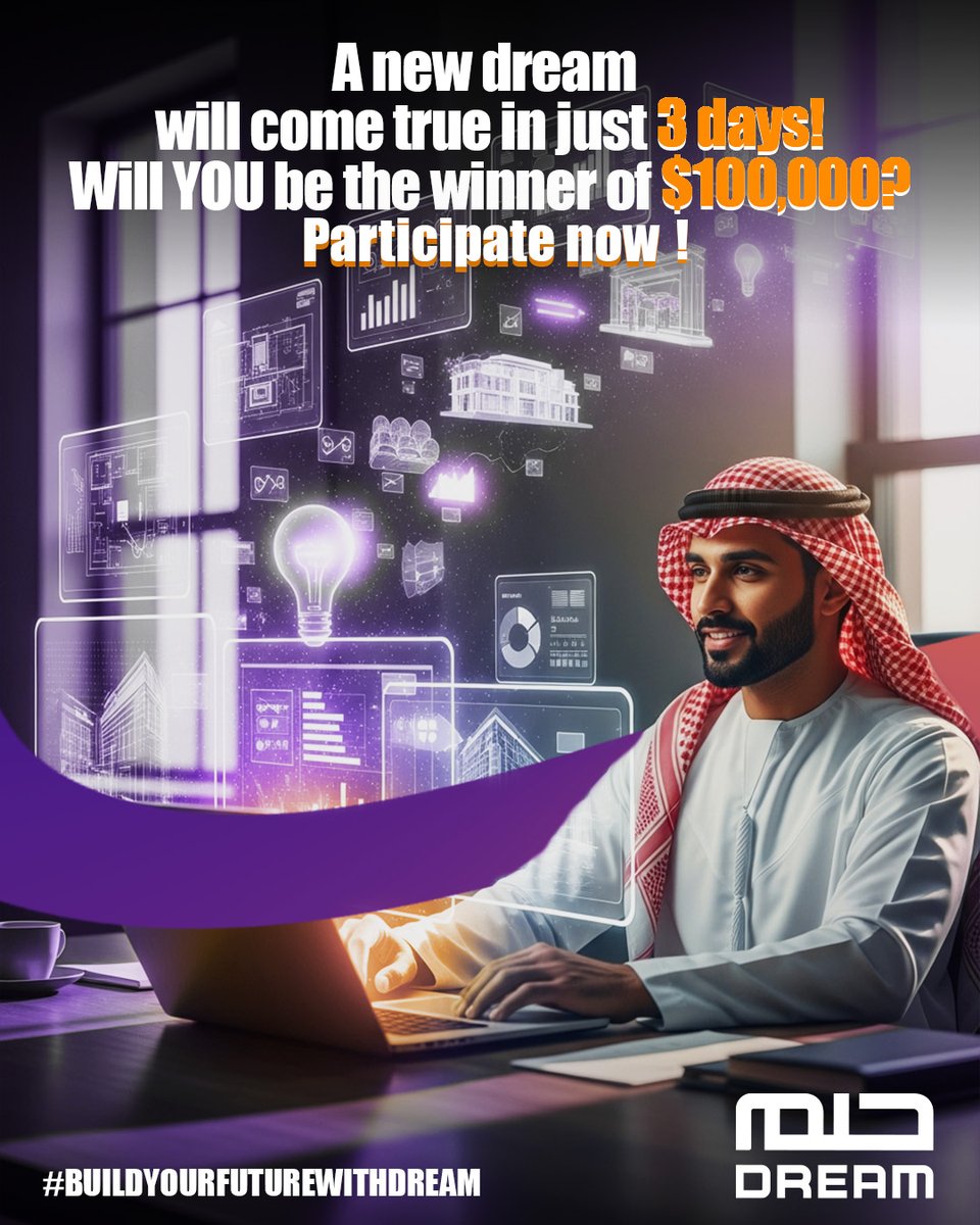 Dream_MBC's tweet photo. The countdown has begun, your lifelong dream is closer than ever! Participate now and enter the draw for $100,000 in just two days, and don't mis the draw for $1,000,000 in December.
#Dream #App #DreamsComingTrue #ChangeYourLife #TheMonthlyDraw #TheOneMillionDraw #TheMillionHasBecomeTwo #TheMillionIsHere #BuildYourFutureWithDream