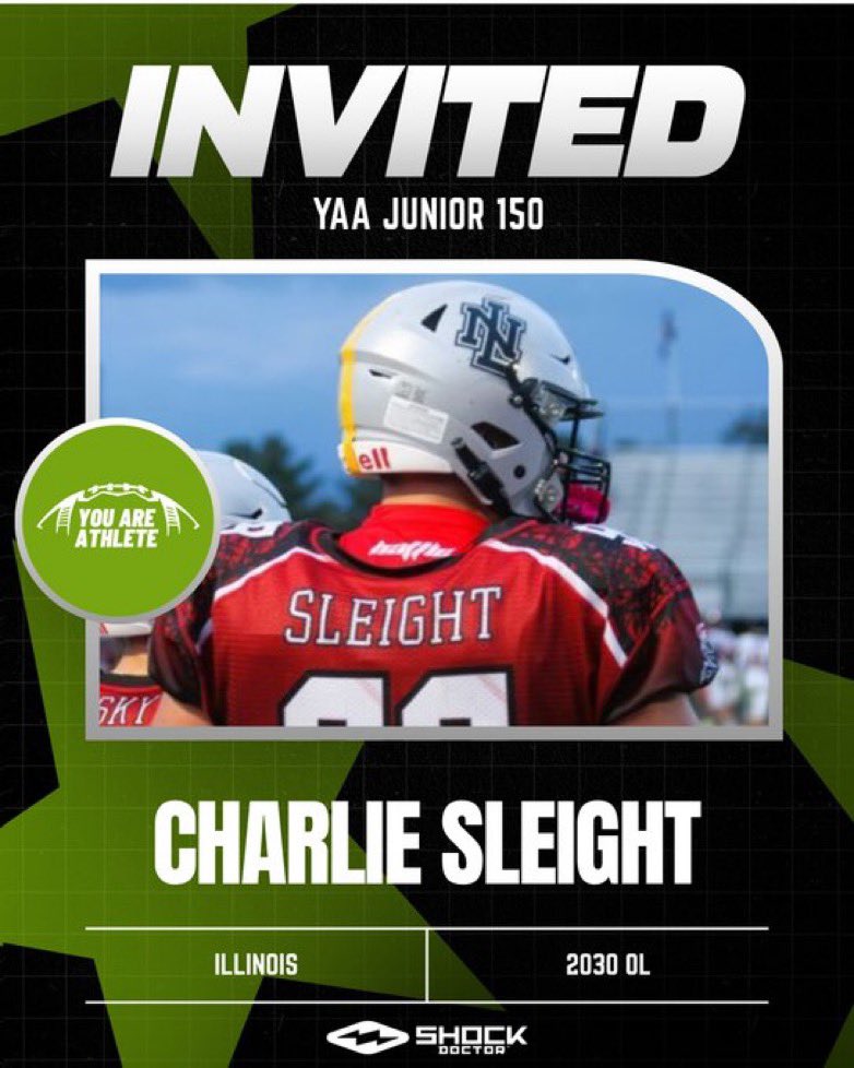 Charles_Sleight's tweet photo. Thank you for the invite @youareathlete Excited to compete this spring! @ShockDoctor @PrepRedzoneNext @DeepDishFB @OLMafia @EDGYTIM https://t.co/xmZ86HzHIc
