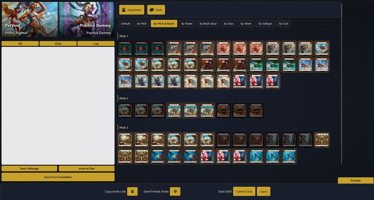 Enjoy some brand new filters in your lobby to sort you deck and make side boarding easier 🥨 #fabtcg