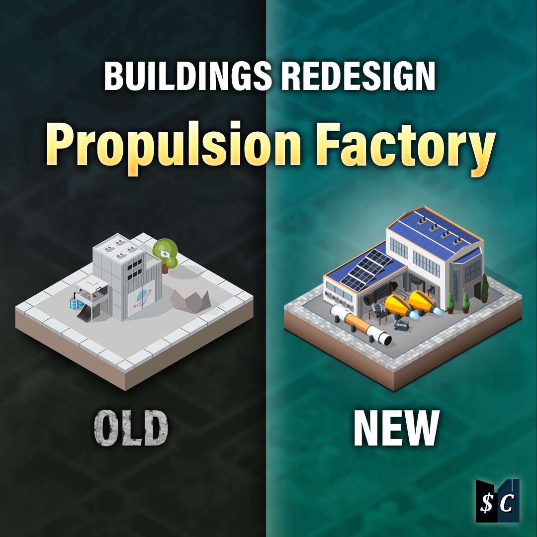 simCompanies's tweet image. Need a new engine?
You’ll always find one in the Propulsion Factory, just pick the right one!
#mobilegame #gaming #simulationgame #simulation #tycoongame #gameart #simcompanies