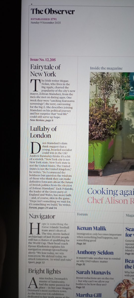 PBates's tweet image. I think one of the editors in the Observer newspaper might be a @poguesofficial fan by the look of the sub-headings in today's paper! @Victoriamary @spiderstacy