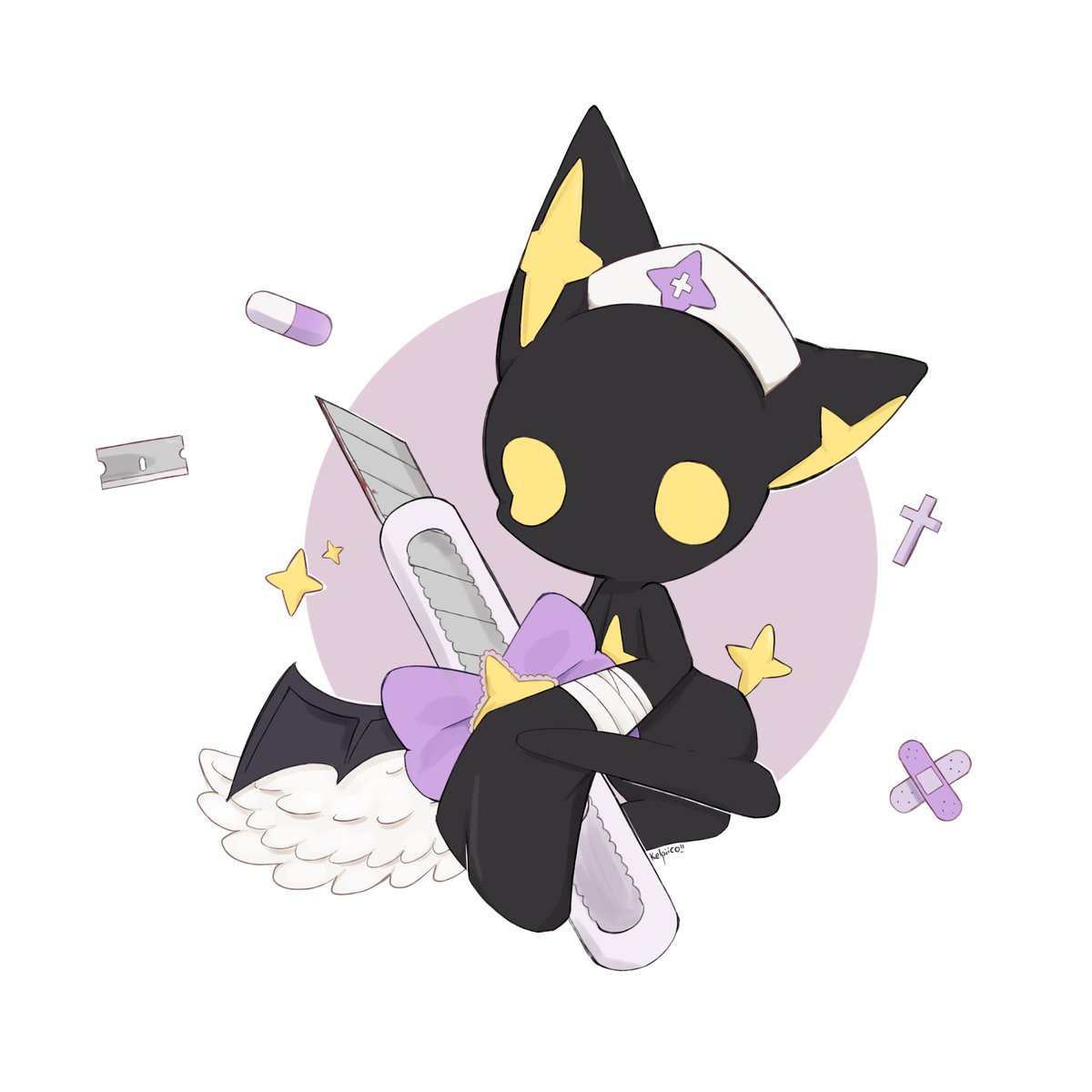 kelpiico_roe's tweet image. 🔪🩸💜 #まほあこ