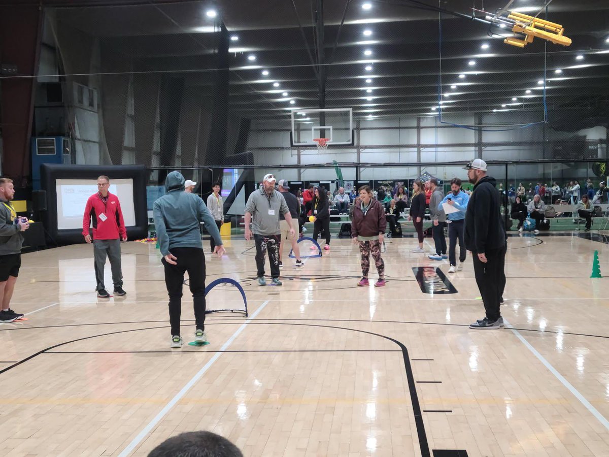 debblunk's tweet photo. I spent Thursday and Friday learning new games and of course getting new swag and equipment at the PEConference in Indy !! Love getting with other PE teachers and also with our own group and having a good time getting to know each other better !! #WeAreINSHAPE25 https://t.co/Mawhg8tDFj