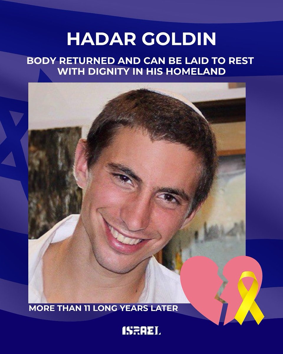 “Barbarism”: Hamas held the body of Hadar Goldin for over 11 years.

“Devotion”: Israel’s commitment to bringing home all the hostages.

Hamas kidnaps and tortures and kills. They killed and kidnapped Hadar after the ceasefire came into effect in 2014.

We worship life but when