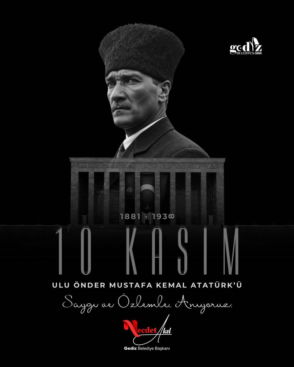 🇹🇷 #10Kasım1938
Ebediyete intikalinin yıl dönümünde, Cumhuriyetimizin kurucusu Gazi Mustafa Kemal Atatürk’ü saygı, özlem ve minnetle anıyorum.
Onun ilke ve düşünceleri sonsuza dek yolumuzu aydınlatacak.