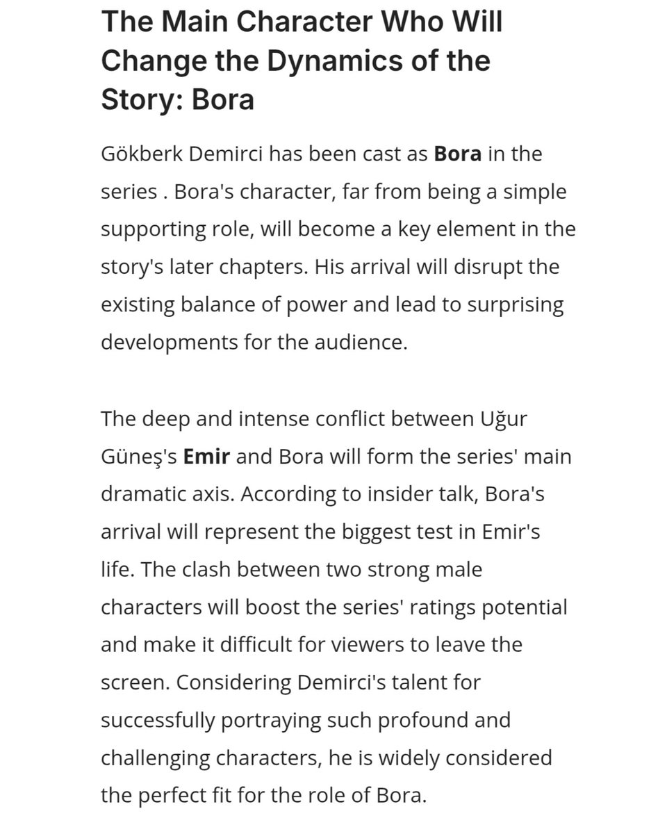 gokberkforlife's tweet image. News article about his new character #Bora and series #RüyaGibi We are very excited to see this news. InshaAllah it will be a super hit.. 
Congratulations to you for the new project.We were missing you on-screen   Wishing you all the best and success

#GökberkDemirci #RüyaGibi