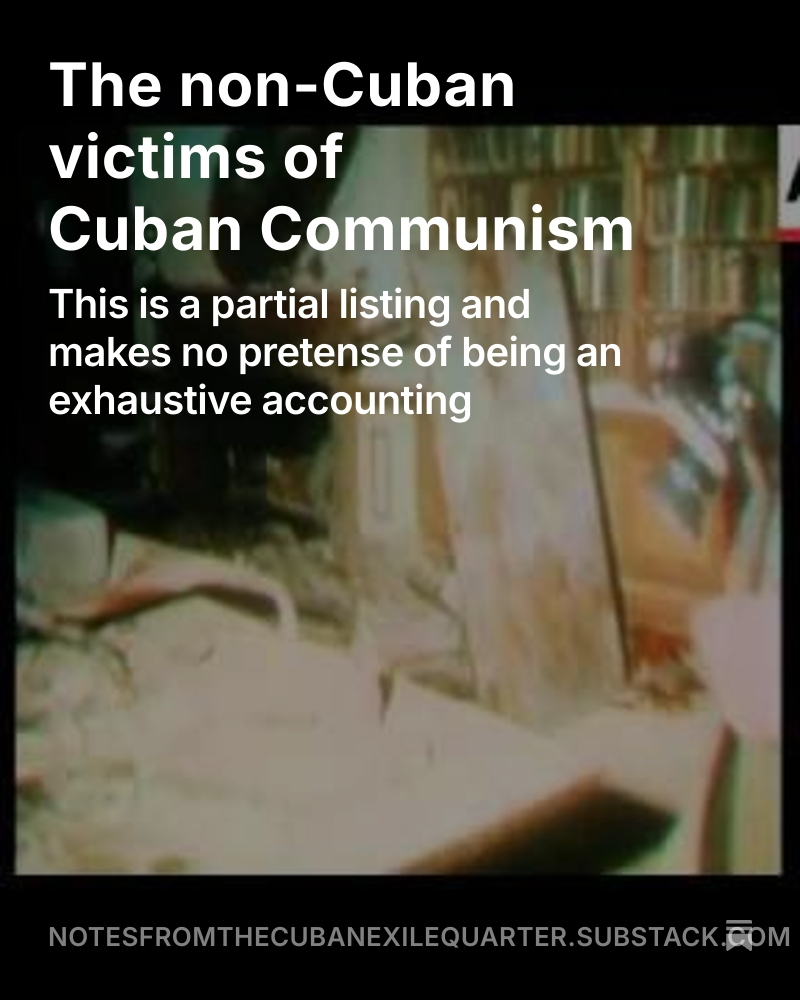 cubacenter's tweet photo. The non-Cuban victims of Cuban Communism https://t.co/nhjldxVNNA #VictimsOfCommunism https://t.co/nGiDORpb4e