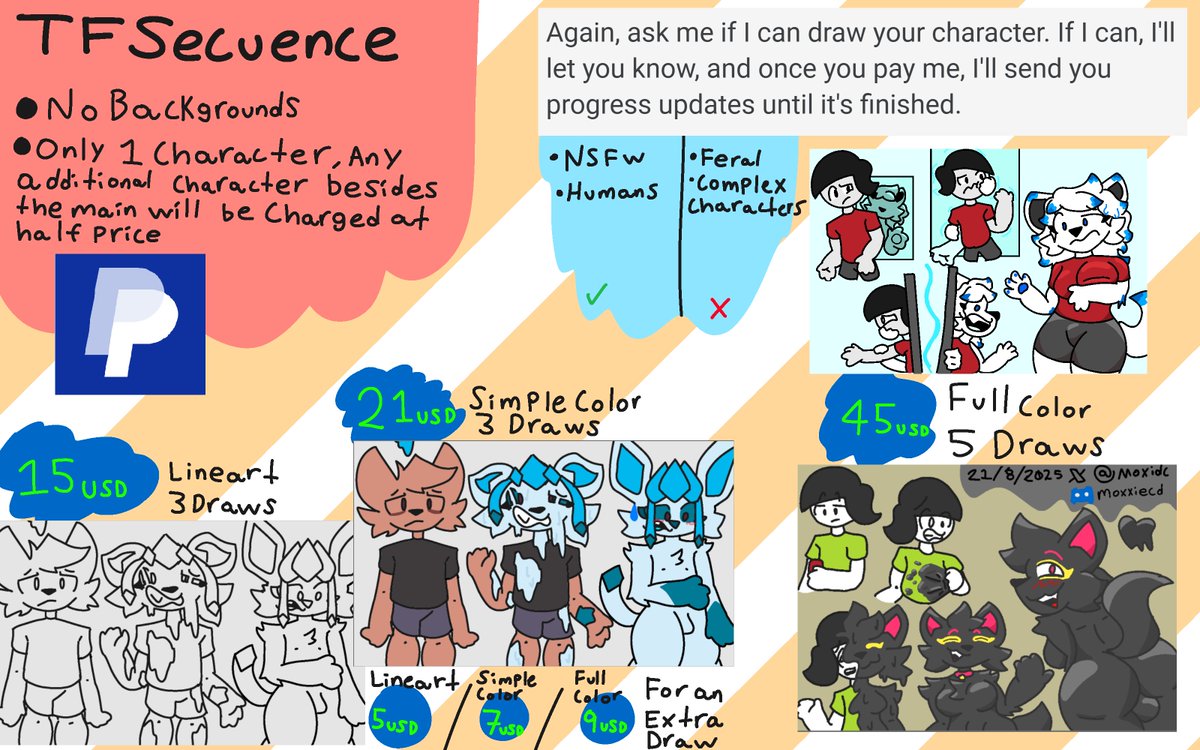 moxidc's tweet photo. Again , i open commisions 
Send me a message via discord to the account
moxxiealt and i try to reply quick as i can
Feel free to ask about anything you want, I'll try my best. https://t.co/lsyHBwdp5M
