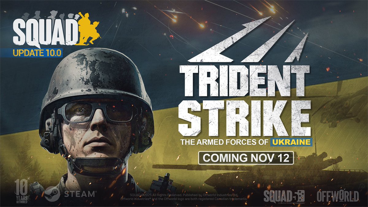 JoinSquad's tweet photo. Coming November 12!
Join Squad: https://t.co/XNT9xow6e5

#SquadAFU #Ukraine https://t.co/Pup6MnUfPC