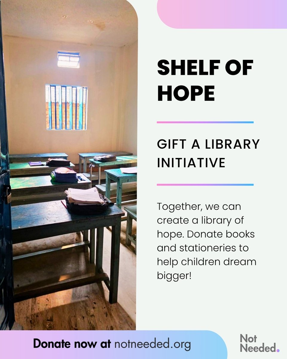 notneeded_wg's tweet image. Your not needed books and stationeries can light up a classroom at Shopnoshiri Model High School. Every donation helps a child learn, grow and dream bigger. Help us build a shelf of hope!

Learn more and join at notneeded.org ✨

#LiveLight #NotNeeded #GiftAlibrary