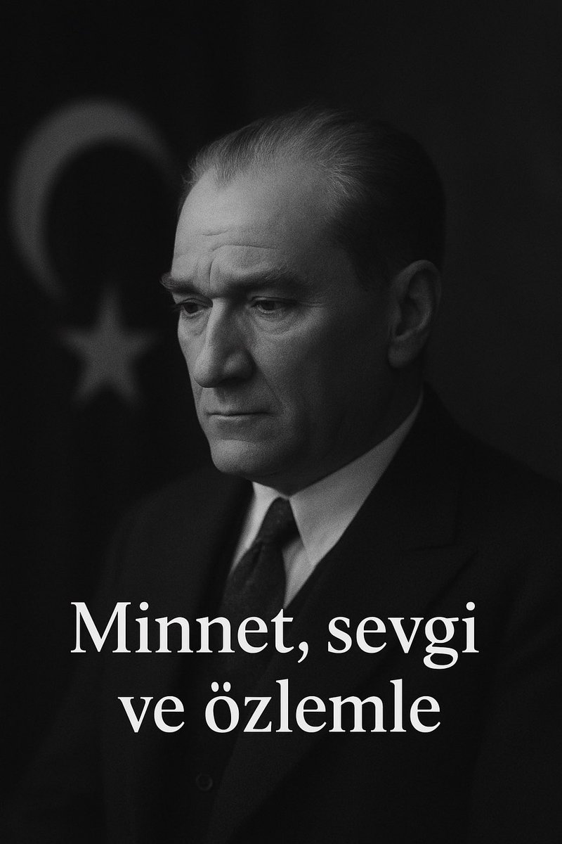 🖤 10 Kasım…
Yalnızca bir yas günü değil, her nefeste O’nu anma, O’nun ışığında yürümeye söz verme günüdür.
Minnetle, özlemle, sevgiyle…
Sonsuza dek izindeyiz Atam. 🇹🇷

#10Kasım #Atatürk #SonsuzMinnet