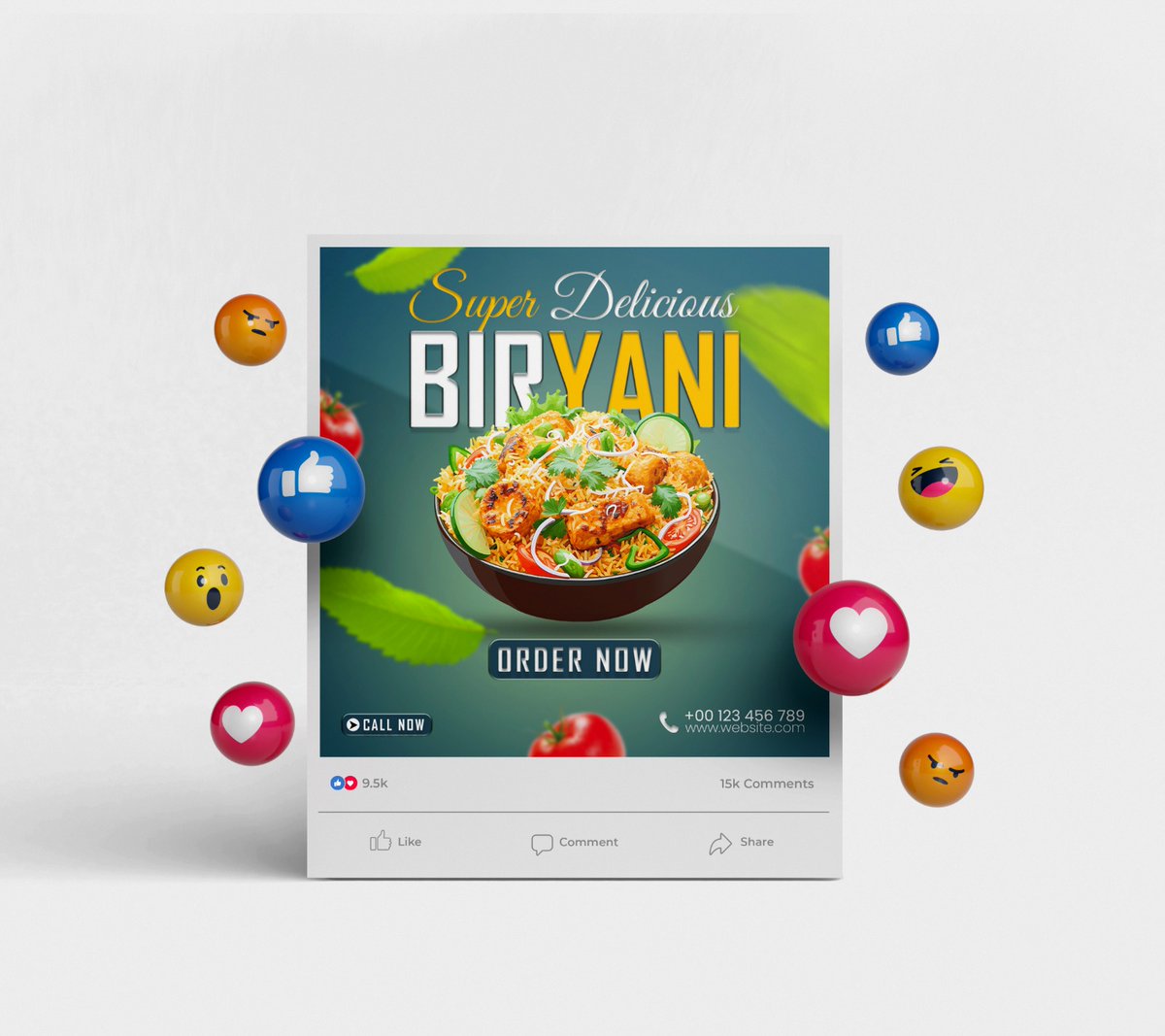 Itsvsakib3's tweet photo. Just finished this Super Delicious Biryani ad design! 🔥
A perfect mix of bold colors, clean layout, and mouth-watering visuals crafted to grab instant attention.
#BiryaniLovers #Foodie #SpicyDelight #FoodAdDesign #TastyVibes #OrderNow #GraphicDesign #FoodPoster #BiryaniDesign https://t.co/KzUO9AsJR5