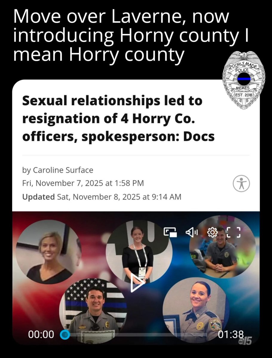 DuchessOfMeme's tweet photo. OMG.
Which department is holding whichβs beer?!? ππ€
#horrycounty
#SouthCarolina https://t.co/u79MvB28os