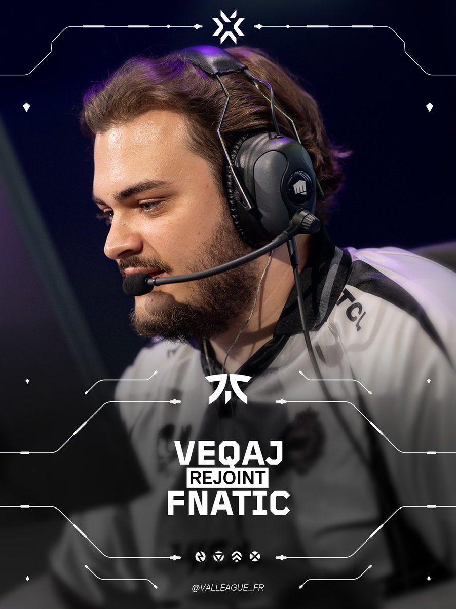 Notre légende des Challengers France, Veqaj, rejoint FNATIC 🔥

Une immense fierté pour la France <a href="/VeqajVLR/">Veqaj</a>, on a hâte de te voir briller parmi les plus grands 🫶