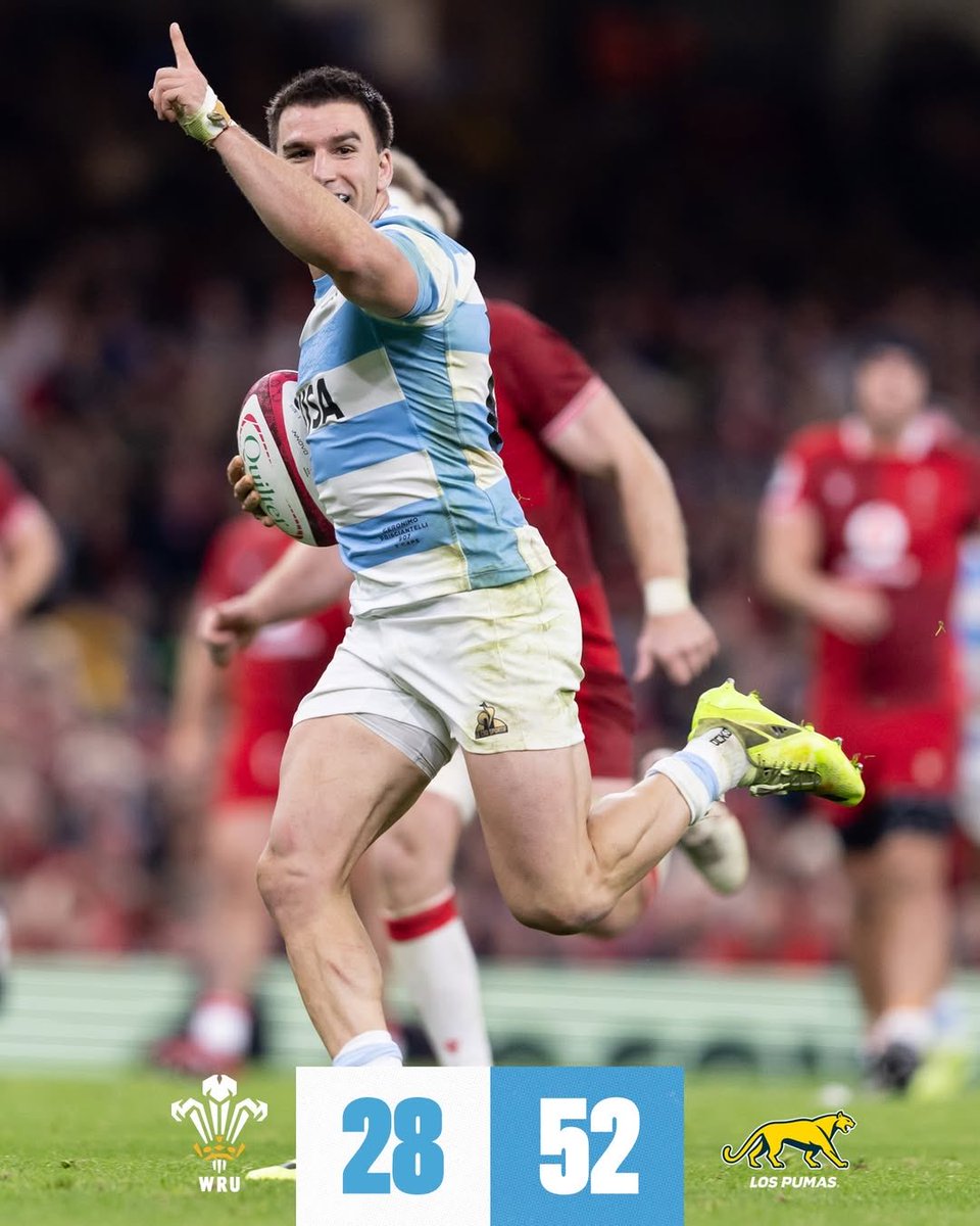 "Los Pumas":
Por la victoria de Argentina ante Gales