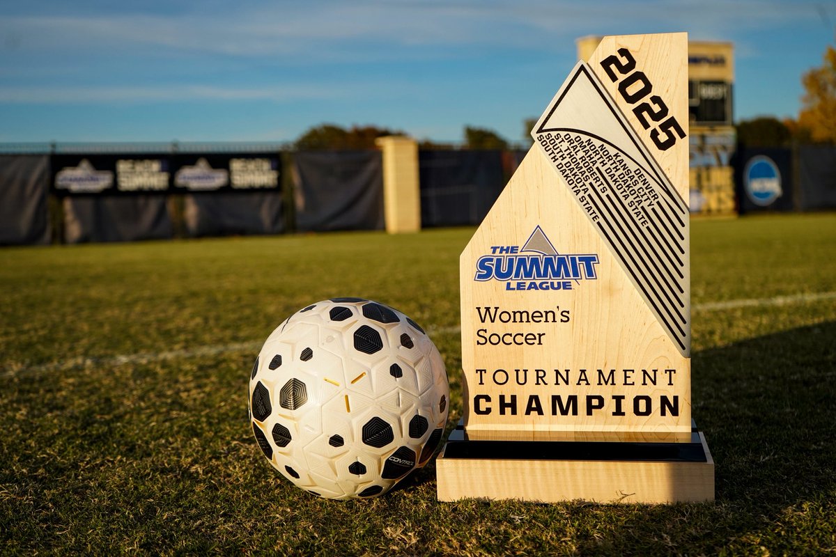 TheSummitLeague's tweet photo. This is what theyโve been playing for, whoโs taking it home? ๐
#ReachTheSummit x #SummitWSOC https://t.co/OwLoxHj9KI