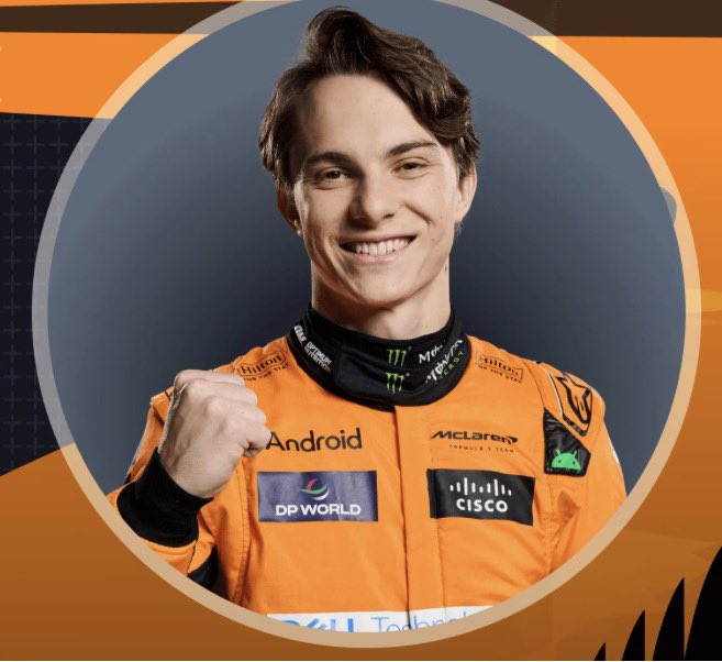 ln4verse's tweet photo. when they’re showing the grid order the contrast is so funny between oscar who has a cheery little smile on his face and charles who looks like he’s seconds away from committing sepuku on himself https://t.co/uYqV4bCMcD