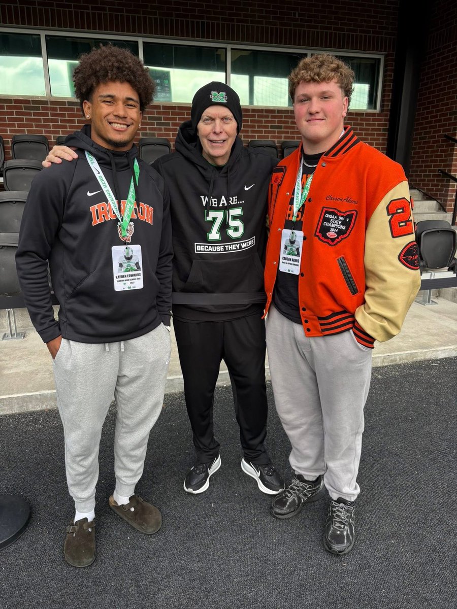 Had a amazing time at <a href="/HerdFB/">Marshall Football</a> yesterday. Thank you to all the coaches that came an talked to me Go Herd. Thank you <a href="/CoachTonyGibson/">Tony Gibson</a> <a href="/CoachRSmith1/">Rod Smith</a> @GunterBrewer1 <a href="/FootballIronton/">Ironton Football</a> !!!