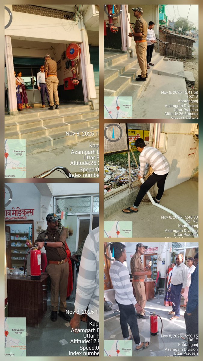 CfofsAz's tweet image. मुख्य अग्निशमन अधिकारी, आज़मगढ़ के निर्देशानुसार दिनांक 08.11.2025 को जीवनदीप नर्सिंग होम कप्तानगंज आजमगढ़ में अग्निशमन मॉक ड्रिल एवं इवैक्युएशन अभ्यास  कराया गयाl स्टाफ को आपातकालीन परिस्थितियों से निपटने व स्थापित अग्निशमन यंत्रों को चलाने का प्रशिक्षण दिया गया