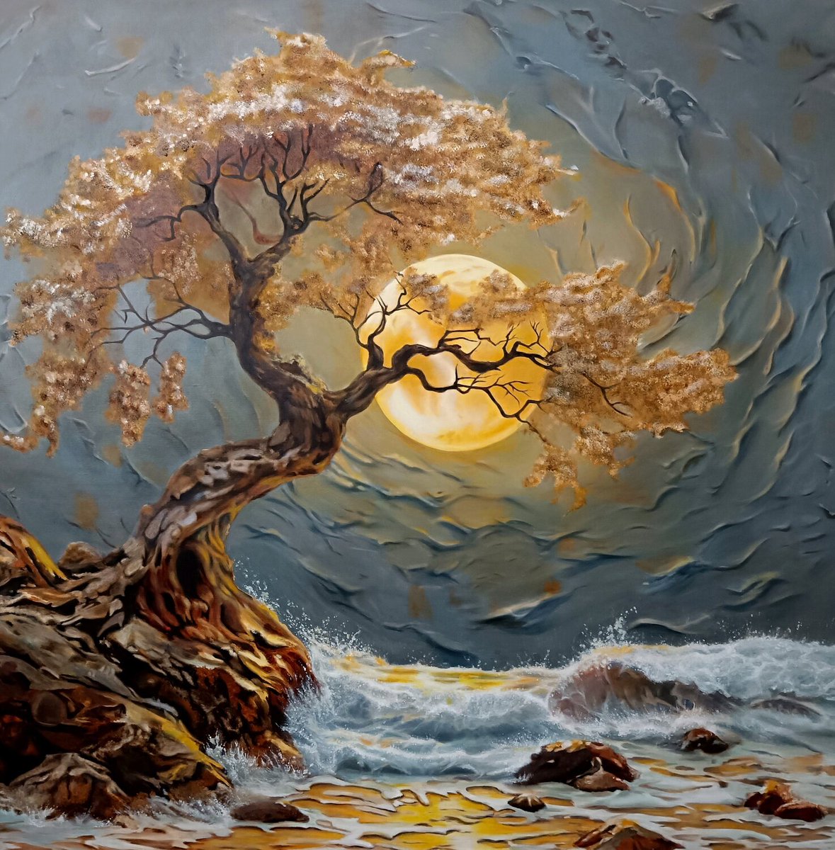 MartineArtB's tweet photo. 🌙✨🪐🕯️“Les souvenirs, il suffit de les choisir pour se faire la plus belle des soirées...  ”
~Lise Blouin~

🎨Evening Lunar Landscape  ~Evgeniya Duvakina~

#Art #Semiabstract #trees https://t.co/iTWDOirURK