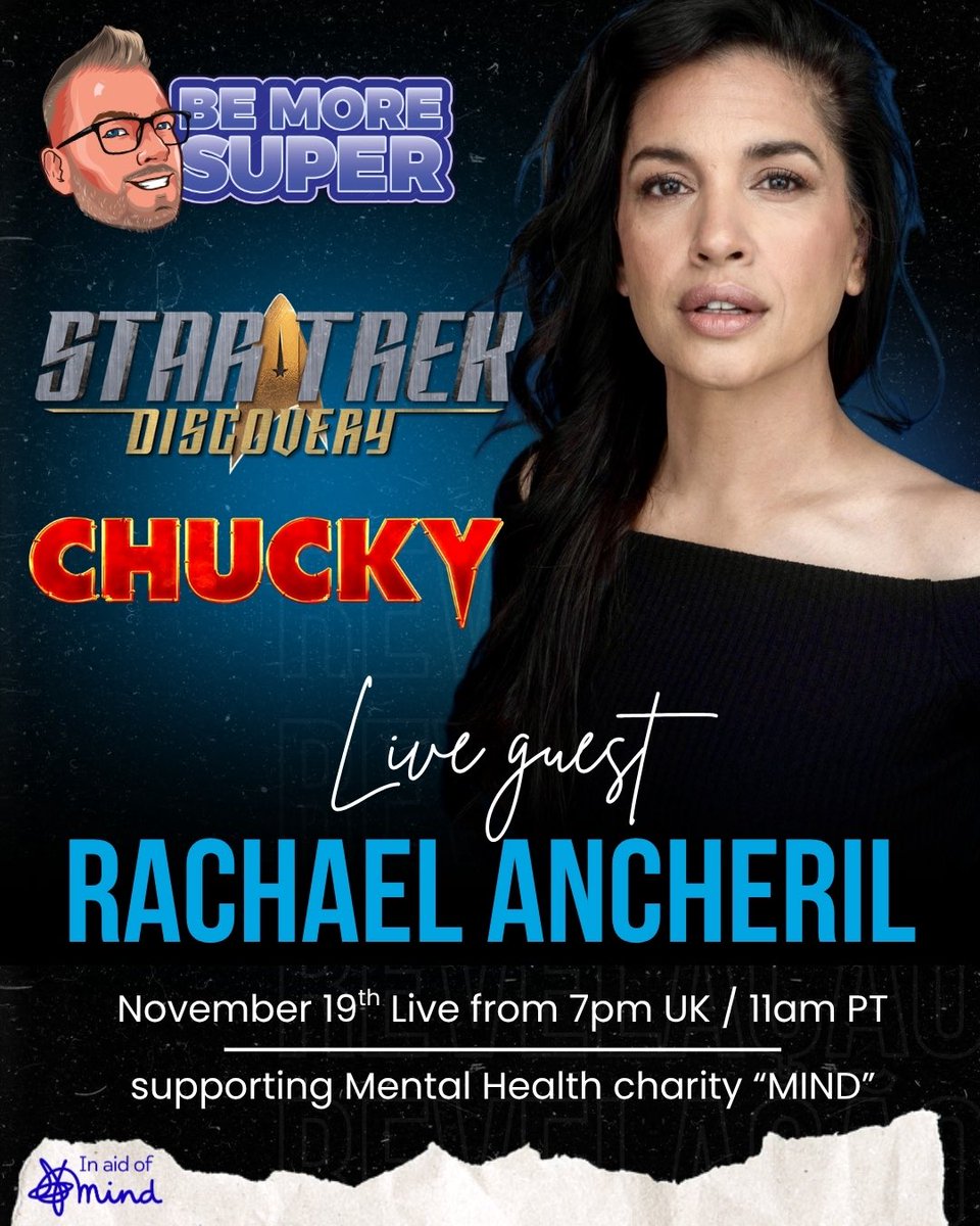bemoresuper's tweet image. 🔥 GUEST ANNOUNCEMENT #6 🔥
Our charity stream just powered up again.

We’re excited to welcome the brilliant Rachael Ancheril to the lineup!
You’ll know Rachael as Lt. Cmdr. Nhan from Star Trek: Discovery and as Marlo Cruz in Rookie Blue, where she brought depth, heart, and…