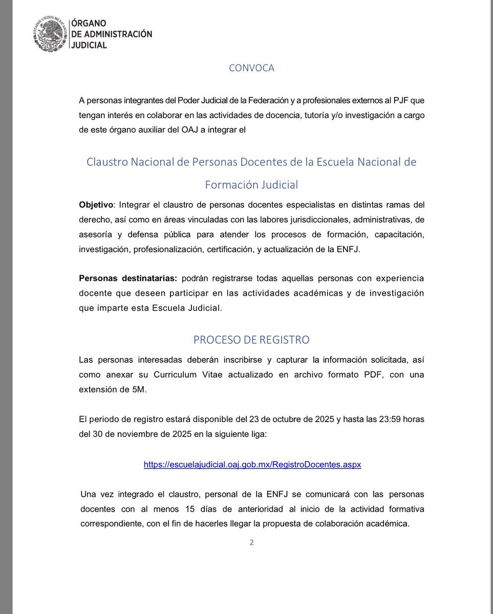 EMILIAMDLAP's tweet photo. Lo lograron.
Rompieron hasta la idea básica de que para enseñar justicia hay que haber ejercido justicia.
La ENFJ lanzó su convocatoria para docentes sin pedir experiencia judicial, sin pedir carrera judicial, sin pedir… nada.

La nueva escuela eliminó la molestia de pedir trayectoria judicial, conocimientos específicos o algo tan exagerado como experiencia en derecho.
Porque nada dice “formación judicial” como la ausencia total de filtros.

La excelencia académica reimaginada: ahora sin requisitos, sin carrera judicial y sin pudor.

Puedes no haber dictado nunca un acuerdo, pero sí puedes dar clases a quienes sí lo harán.

Qué emocionante ver cómo la excelencia académica evoluciona hacia el “a ver qué sale”.
Postúlate.
Si ya destruyeron la carrera judicial, ¿por qué no también la formación?
#DocenciaSinDocentes #ReformaJudicial #NoEsExcelenciaEsVaciamiento 
#ClaustroSinClaustro