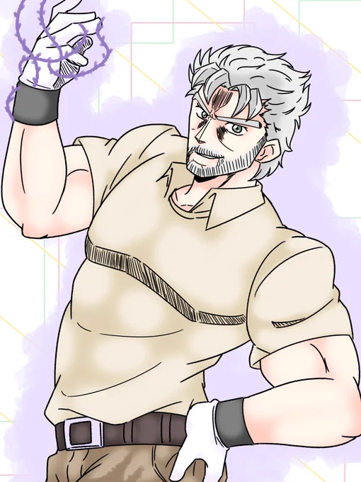 ジョセフ・ジョースター 『ジョジョの奇妙な冒険 スターダストクルセイダース』 #イラスト #ジョジョの奇妙な冒険 #jojo_anime