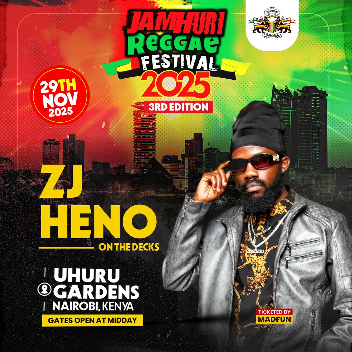 ZJ Heno will be on the decks in the Jamhuri Reggae Festival, Dub like never before, the right music among the right people 🥳🥳🥳 gigs.madfun.com/event/470 join us as we listen to big people music.